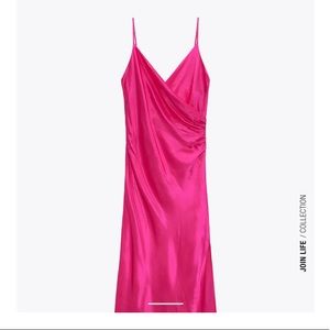 Zara draped lingerie- style dress